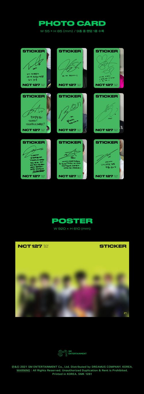 NCT 127 - 3ти албум [STICKER] (STICKY Ver.) - kStore - кпоп албуми и мърч