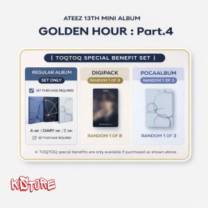 [PRE-ORDER] ATEEZ - 13ти мини албум [GOLDEN HOUR : Part.4] EXCLUSIVE TOKTOQ SET