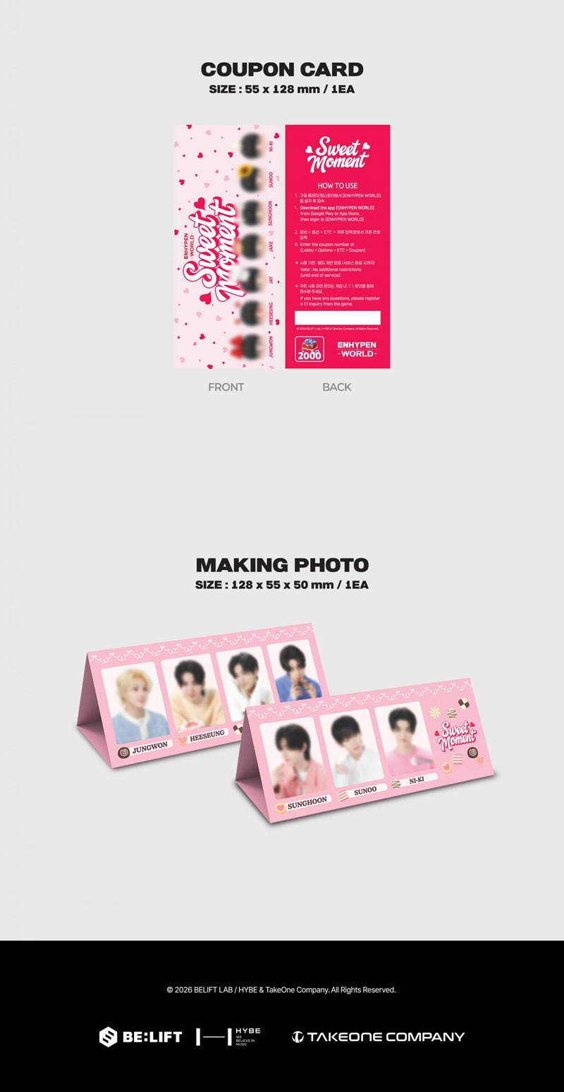ENHYPEN WORLD COUPON CARD COLLECTION (SWEET MOMENT BASIC ver.) - Image 5