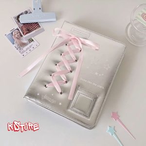Binder за фотокартички - розови панделки (20 листа - 160 джобчета)
